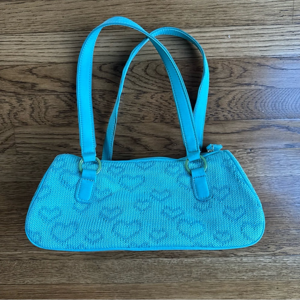 Vintage y2k blue heart shoulder bag